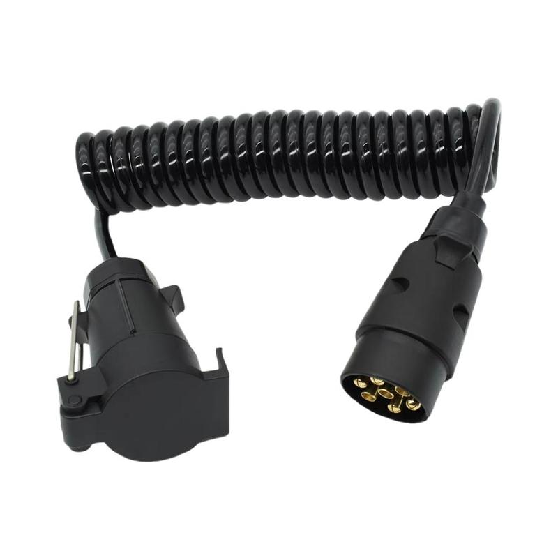 1pcs Trailer Extension Cable Spring Wire Connection Accessories Plug to Connectors Line Trailer Cables 7 Pin Male Female X2U7
