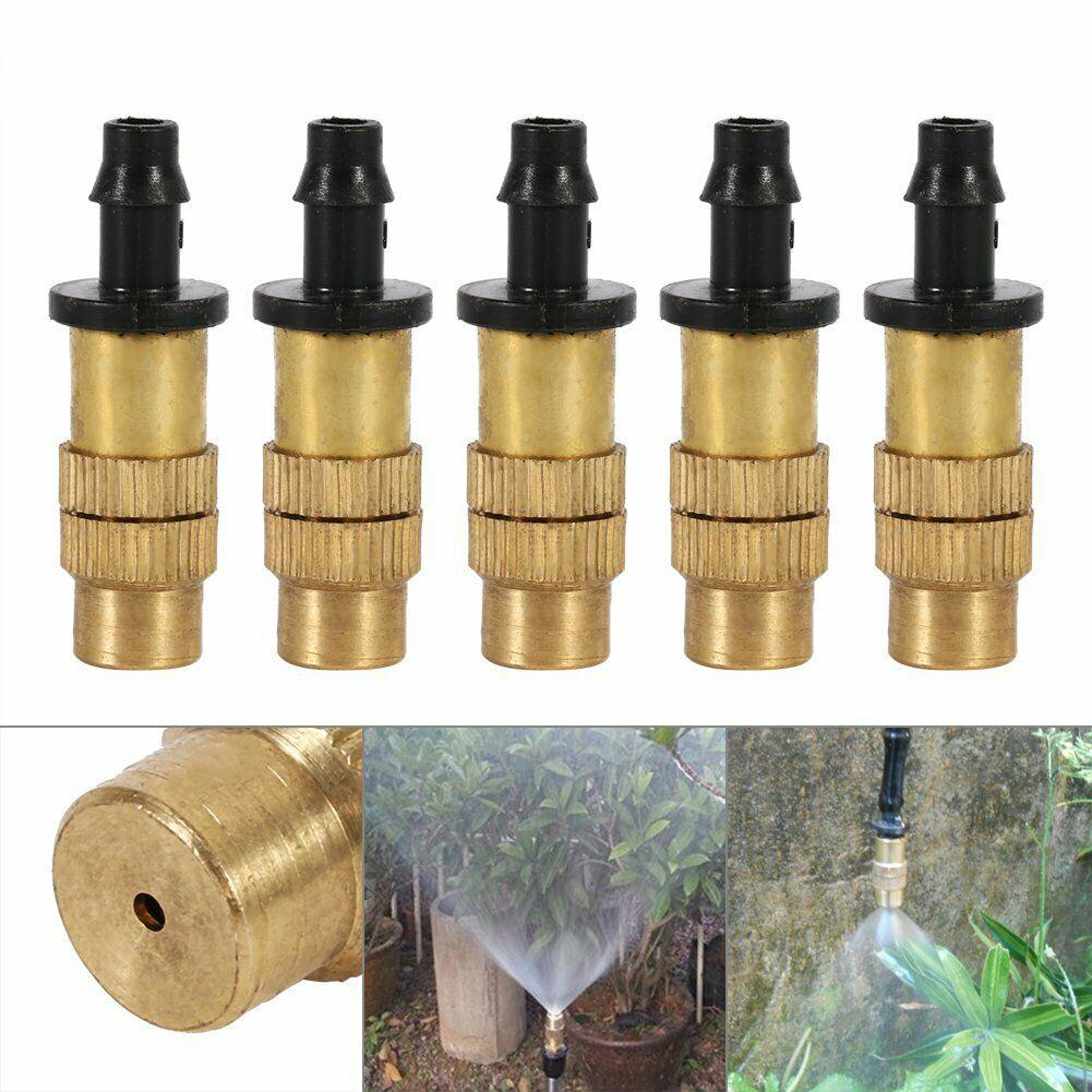 10/30pcs Adjustable Misting Nozzle Garden Patio Water Mister Brass Spray Sprinkler Garden Irrigation Atomization Single Nozzle