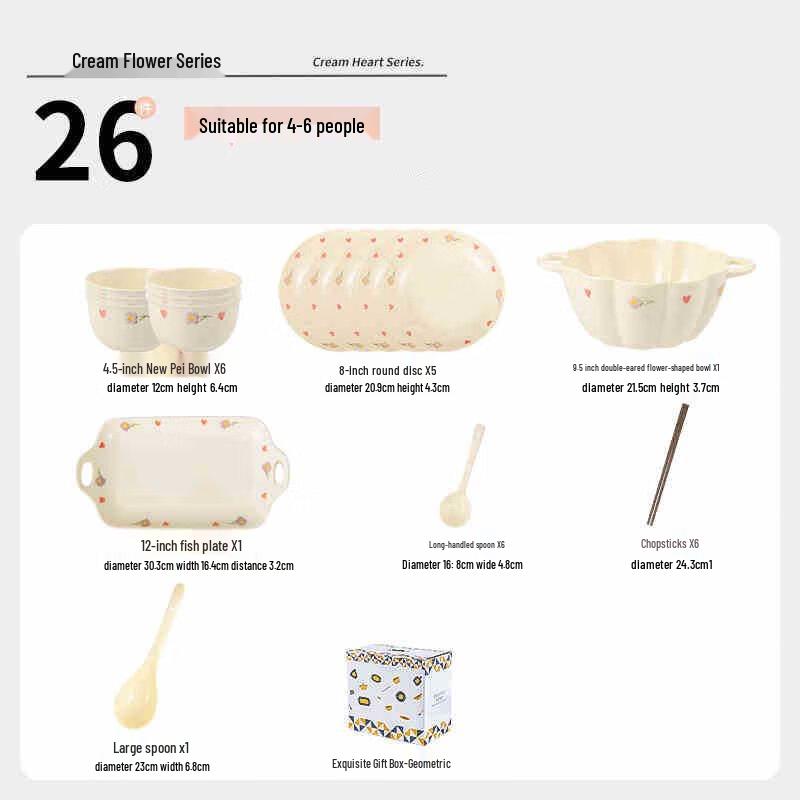 Wutuo Colored Bowl & Dish Dinnerware Set