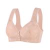 New Sponge Cup Front Buckle Underwear Women's Large Size Steel Rimless Vest Light Luxury Jacquard Bra