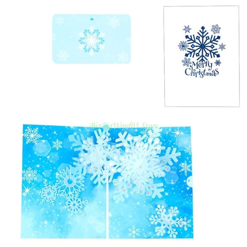 24TE 3D Snowflake Greeting Card Fine Papercraft Party Decoration Greeting Small Kits