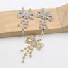 New 10 Pieces of 24 * 44MM Shiny Flat Bow Tassel Jewelry DIY Hair Accessories, Clothing, Wedding Decoration Accessories