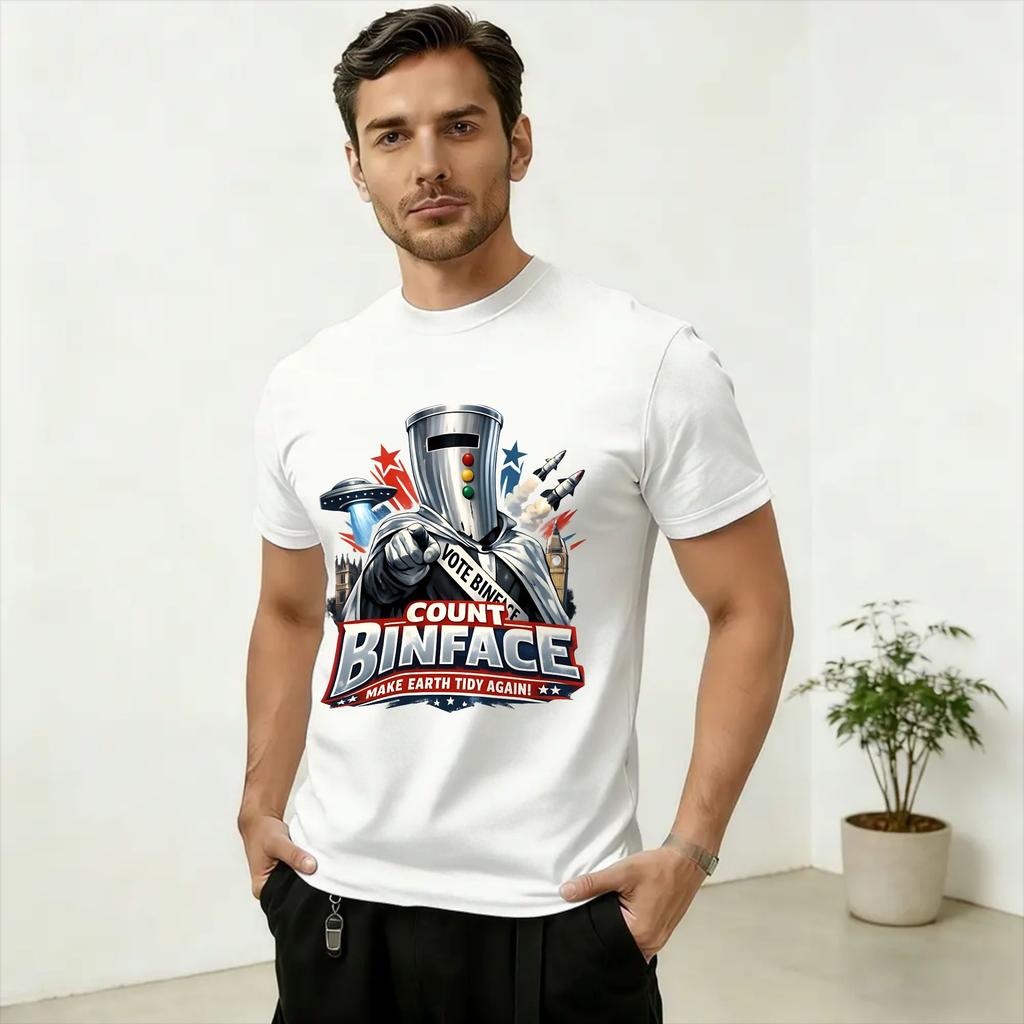 Oversized T Shirt Summer Count Binface Sigma IX Leisure T Shirts  Cotton Tee Shirt for Unisexs Aesthetic Pattern Short Sleeve Tops