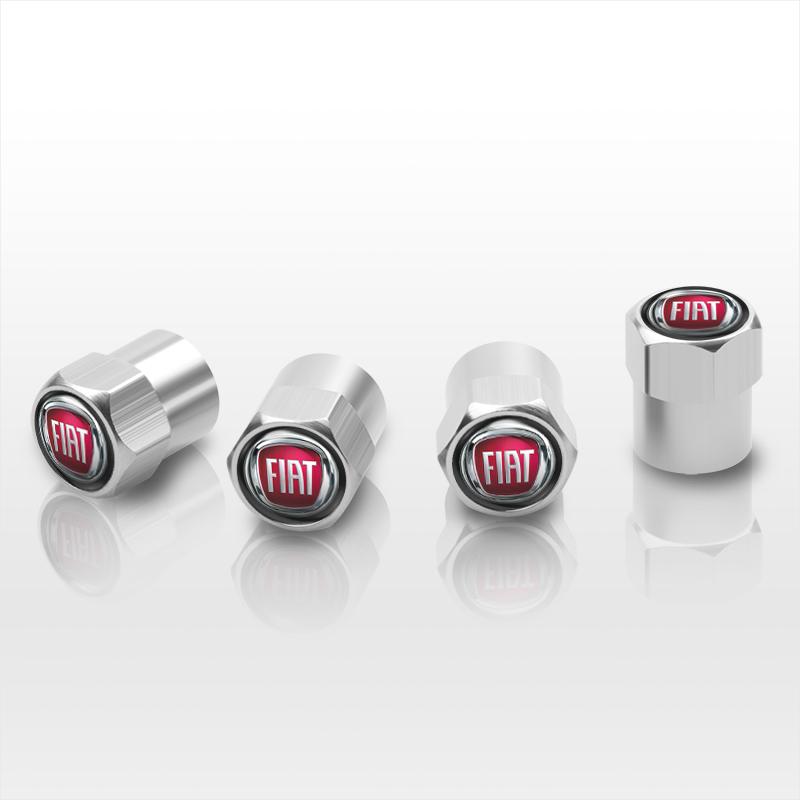 4Pcs 3D Styling Car Wheel Tire Valve Caps Stem Cap Accessories For Fiat Abarth 500 Punto Doblo Stilo Bravo Panda Ducato Pondo