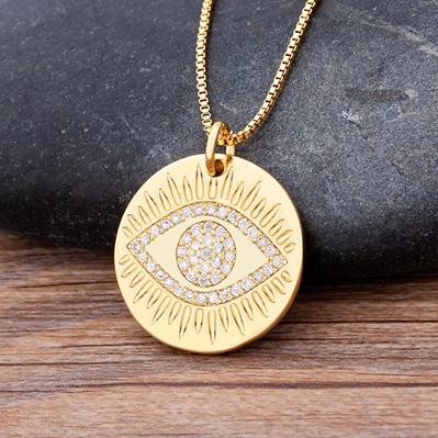

Nidin Luxury Fashion Cubic Zirconia Heart Pendant Women Gold Plated High Quality Chain Necklace Sparking Jewelry Party Gift
