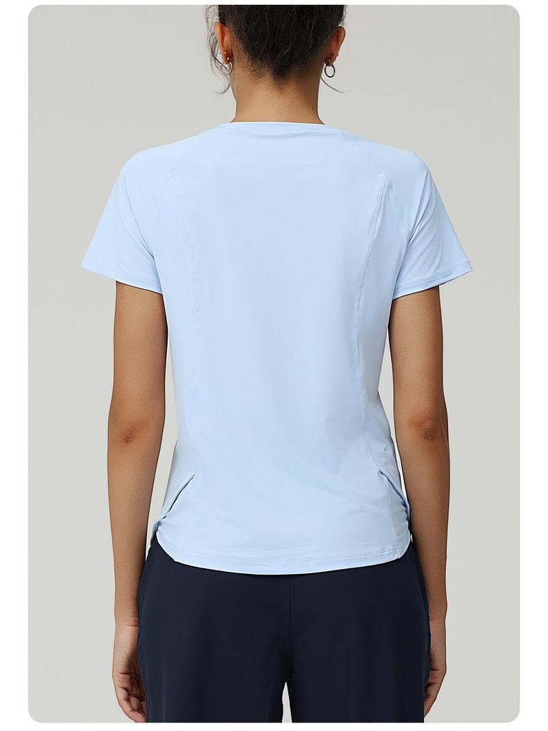 Plus Size Women's Quick-Dry Loose Fit Short Sleeve Running & Yoga T-Shirt