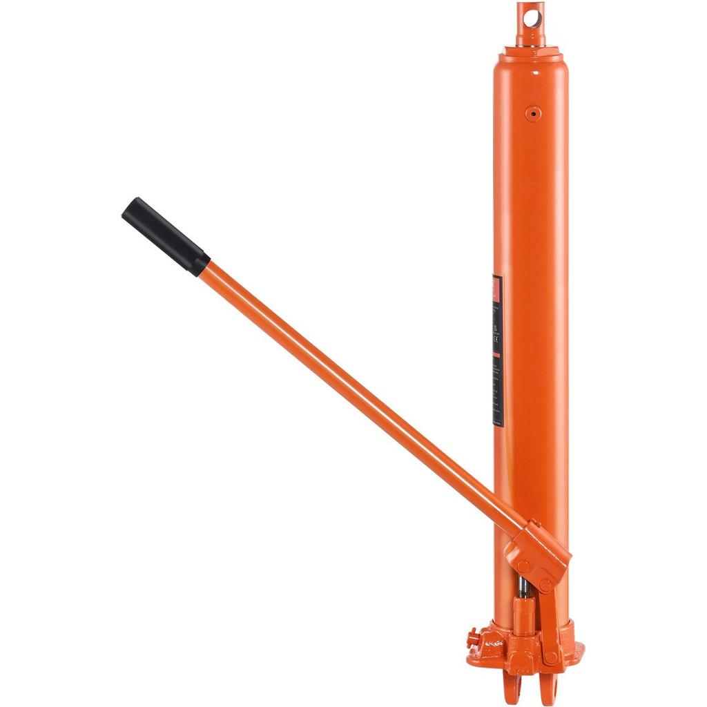 Hydraulic Long Ram Jack, 8 Ton Engine Hoist Cylinder with Single Piston Pump And Clevis Base, Hydraulic Ram Cylinder for Engine Lift Hoists, Hydraulic