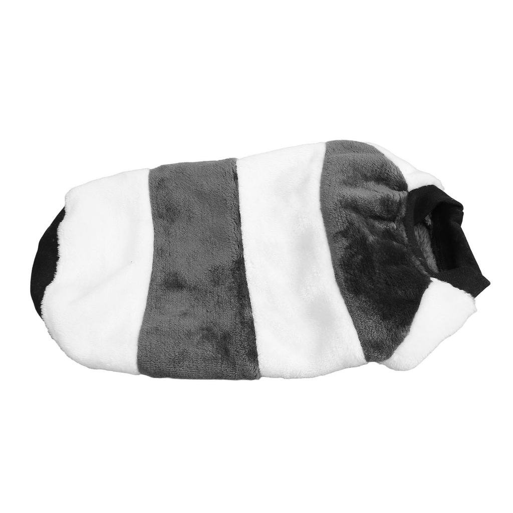 Dog Warm Coats Polyester Cotton Fleece Padded Grey White Patchwork Round Neck Dog Winter Clothes