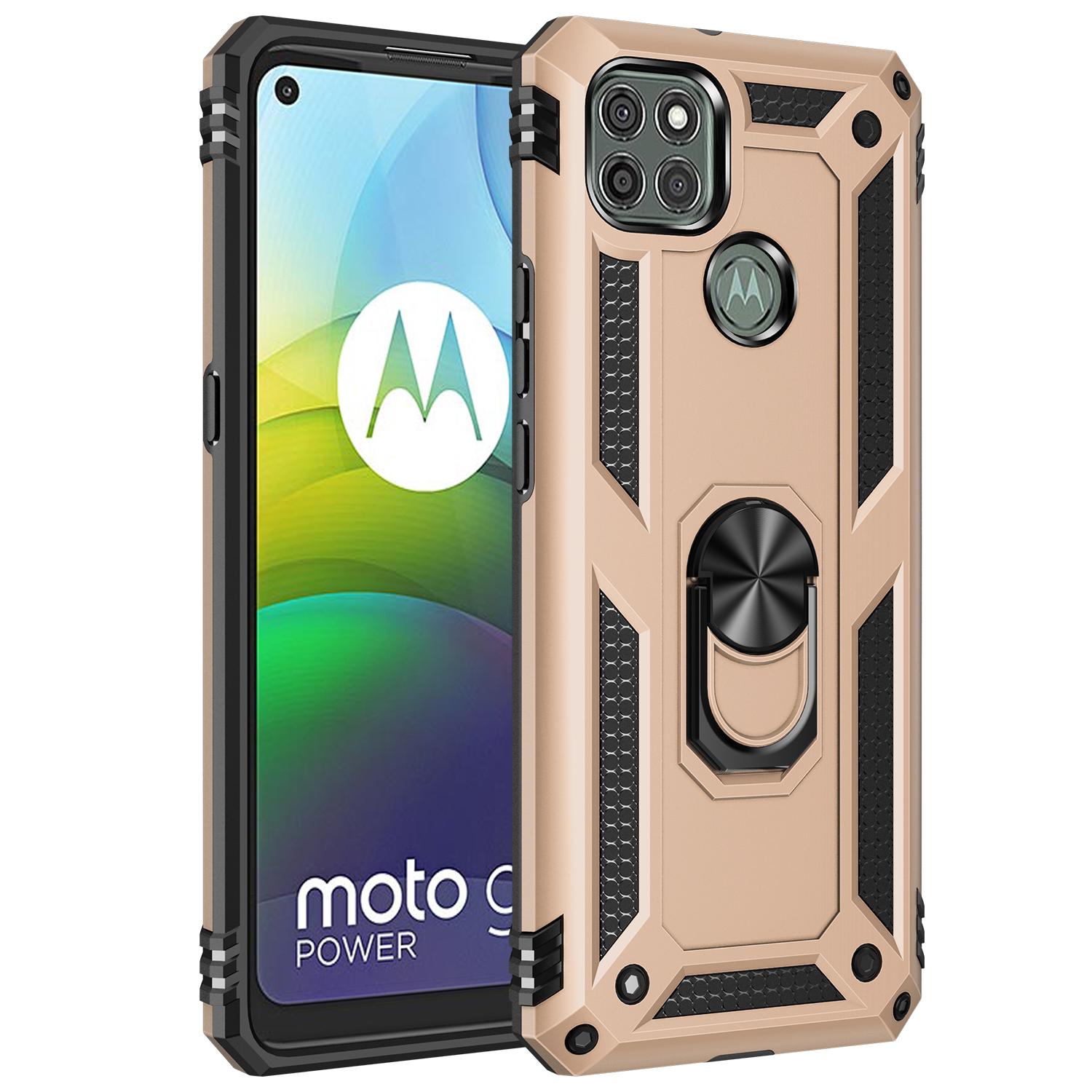 

Противоударный Магнитный Чехол для Телефона для Motorola Moto G8 G9 E7 E7i Edge S Play Plus Power Lite Fast Stylus 2021 Чехол с Кольцом-Держателем For Moto G9 Power золотой