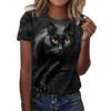 New Kitten Animal T-shirt Cat 3D Print Summer Women Short Sleeve T Shirts Streetwear Harajuku Y2k Tops Woman Girls Tees Clothing