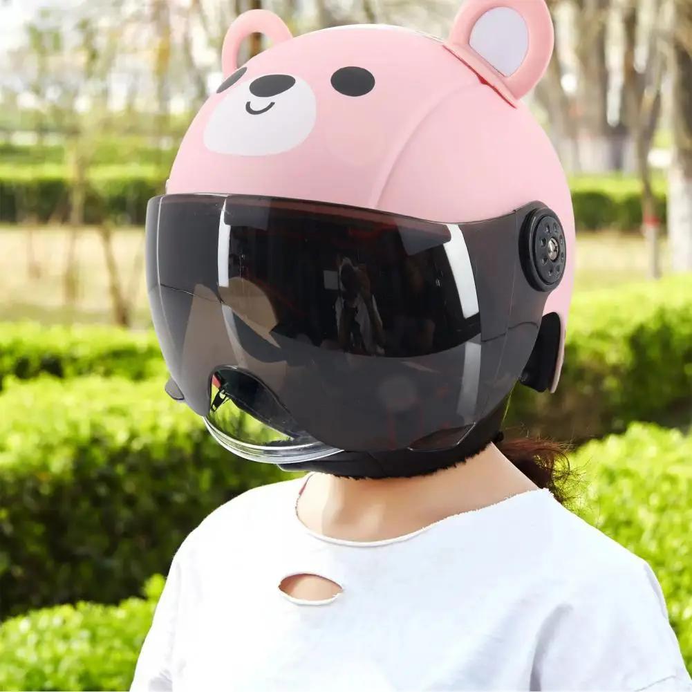 Casco de Montar para Niño Ajustable Apariencia Adorable Ultraligero Absorbente de Impactos ABS Casco de Seguridad para Patineta Bici de Niño para Niño