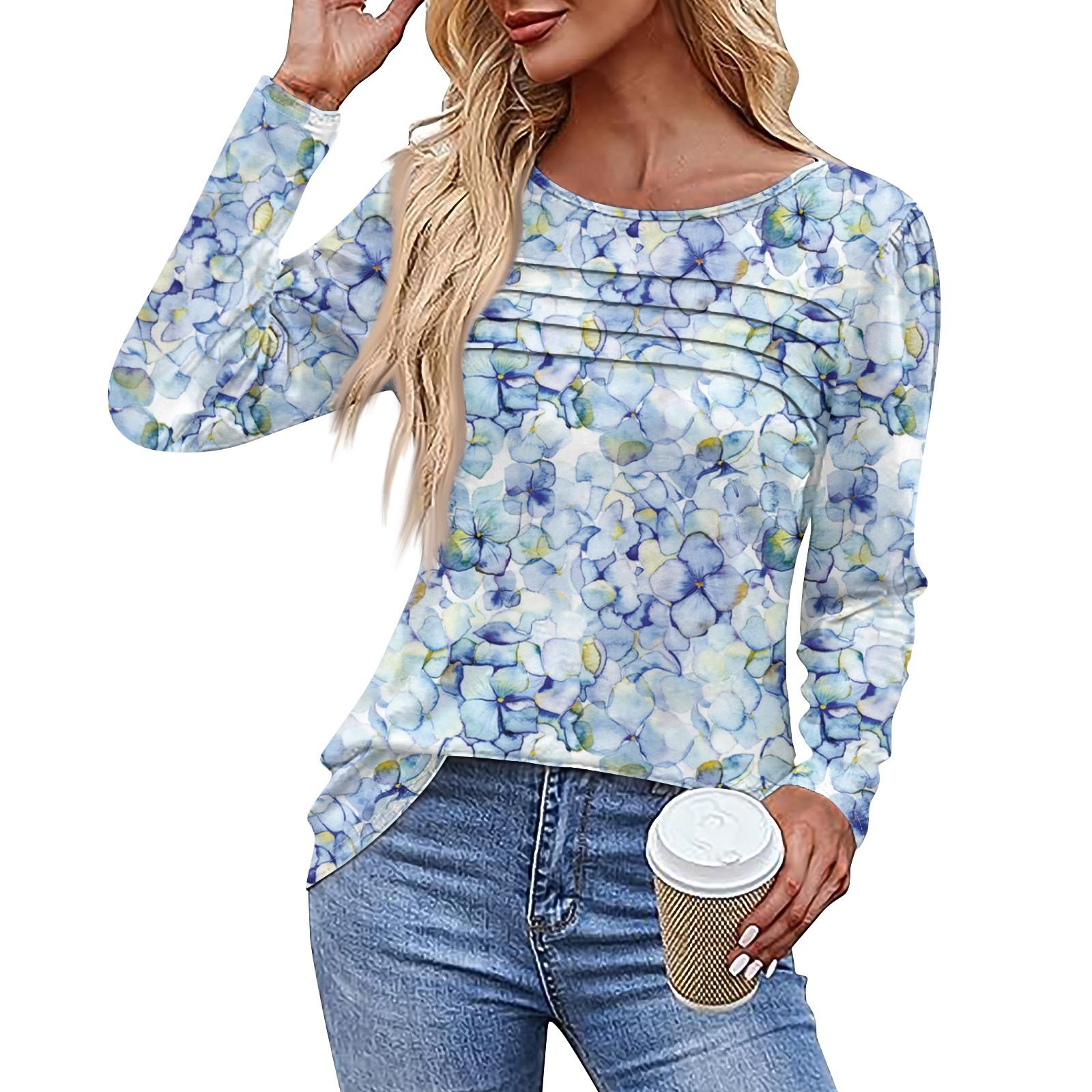 

Женская футболка с принтом, длинный рукав, повседневная, выходного дня, модная, базовая, с круглым вырезом, обычная, топ L