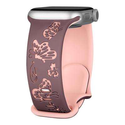 2024 Butterfly Print Two-Tone Watch Band for Apple Watch S11/Ultra Series