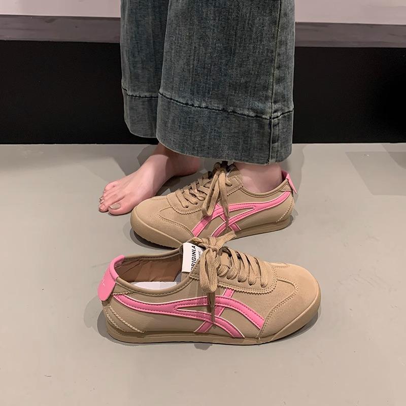 Forrest Gump shoes women's 2025 new summer thin pink sneakers flat-bottomed versatile little white casual sports moral training shoes