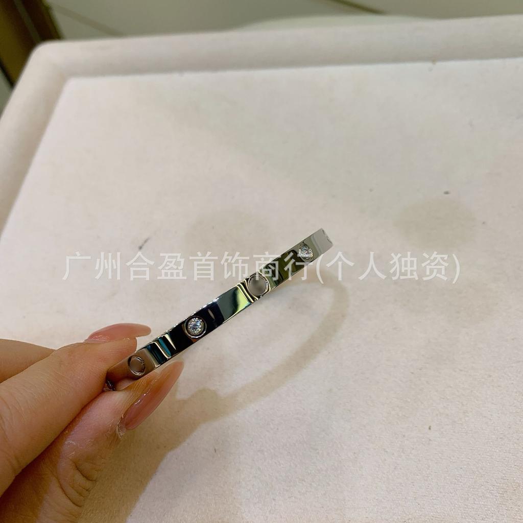 V Gold CNC High Version Love Bracelet Narrow Medium Wide Version New Women's Thick Plated 18K Rose Gold Couple Bracelet