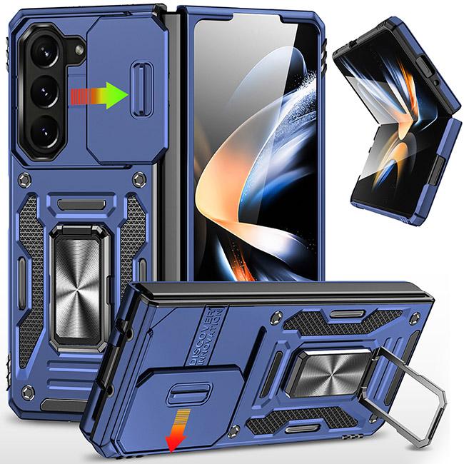 Armor Shockproof Case For Samsung Galaxy Z Fold 7 Cover With Ring Magnetic Holder Coque Fundas Samsung Z Fold 6 Case Fold6 5G