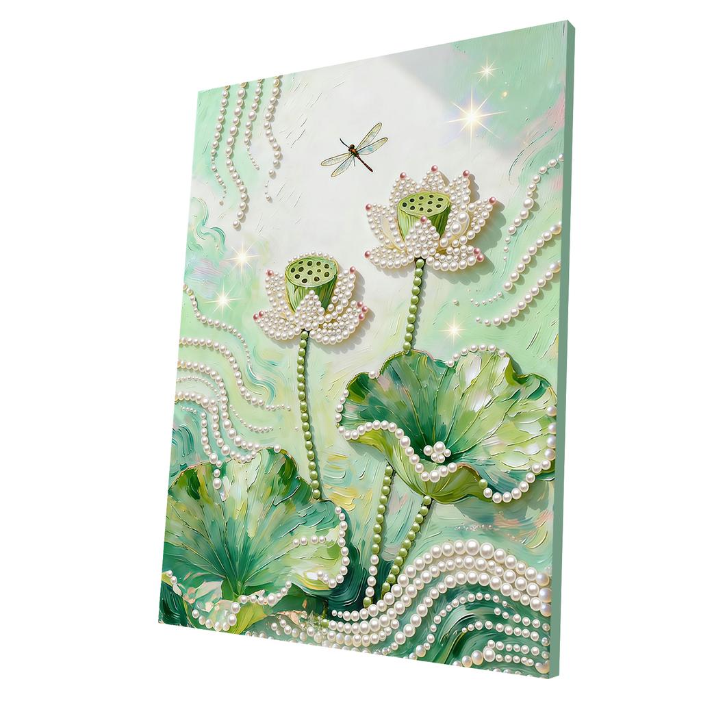 DIY Pearl Painting Kit with Frame 30x40cm Pearl Gem Paintings Picture Arts Craft for Adults/Beginners Gift Home Decor