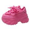 Fashion Women Platform Casual Mesh Breathable Shoes 2025 New Summer Chunky Sneakers Hollow 8.5CM Wedges Hidden Heels Leisure Shoes Woman