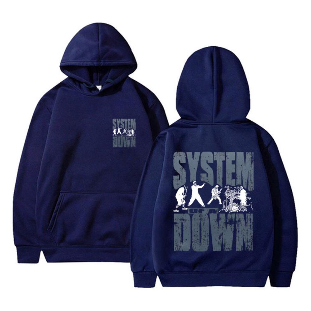 90s Rock Vintage printed hoodie men's Casual Hoodie Alternative Metal music hoodie