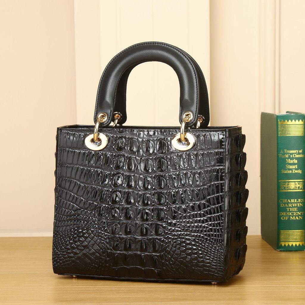 Crocodile Print High-End Women's Handbag and Crossbody Bag