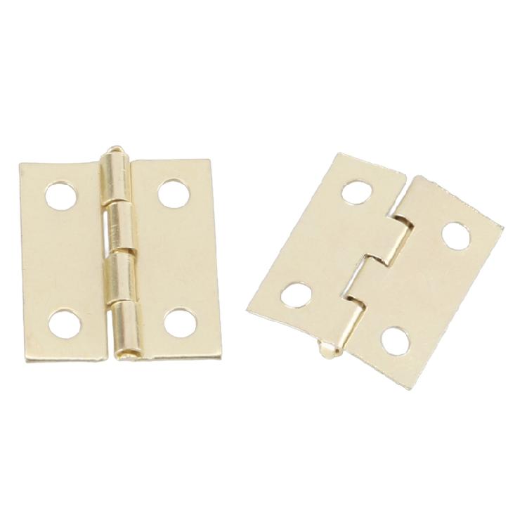 50pcs Miniature Gold Hinges Gold Jewellery Box Hinges with 200pcs Screws Simple Installation for Woodworking Projects