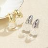 Versatile Clear Resin Drop Earrings Alloy Base Portable Designs for Everyday Jewelry Wear
