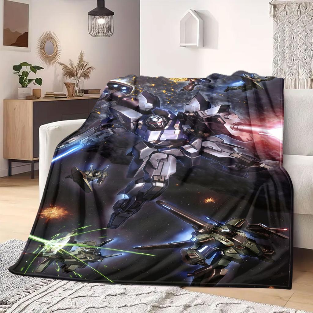 RX-78-2 Gundam Flannel Blanket Warm,Comfortable,Suitable for Bedrooms,Sofas,Beds,Chairs,Picnics,Travel