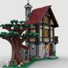 Non-Toxic Moc Medieval Small House Particle Intelligent Assembly Building Blocks Toy Pendulum With Printed Components