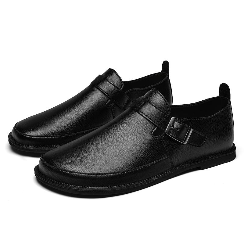 Hot Sale Casual Flats All-match Genuine Leather Men's Loafers Lightweight Social Dress Shoes Men Simple Outdoor Walking Shoes