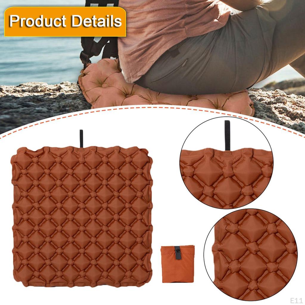 Inflatable Office Chair Cushion, Foldable with Storage Bag for Stadium, Camping, Hiking