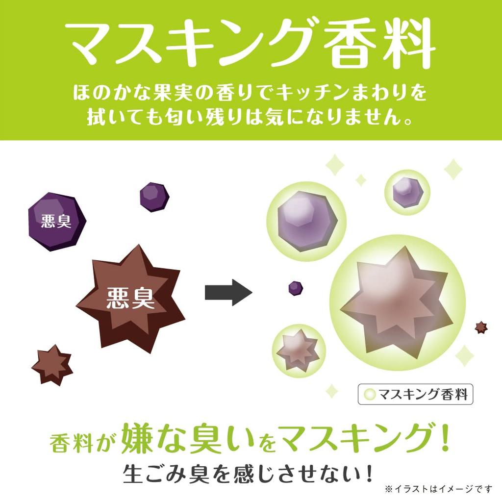 Elleair Küchenreiniger Desodoriert Müll einfach durch Wegwerfen 72 Blattblätter x 4 Gründlich reinigendes Reinigungstuch Kirekira! (18 Stück) [Schüttgut