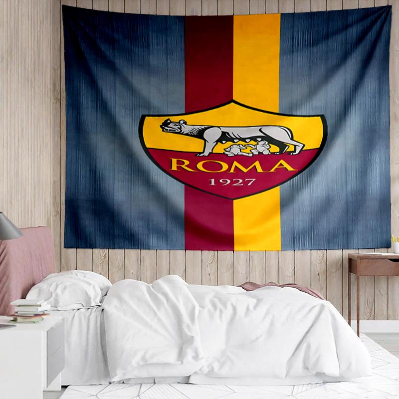 Rome Football club Printed Printed Tapestry, for Bedroom,Livingroom, dormitory, Large Wall Decor, Fabric Decor Fan Birthday Gifts