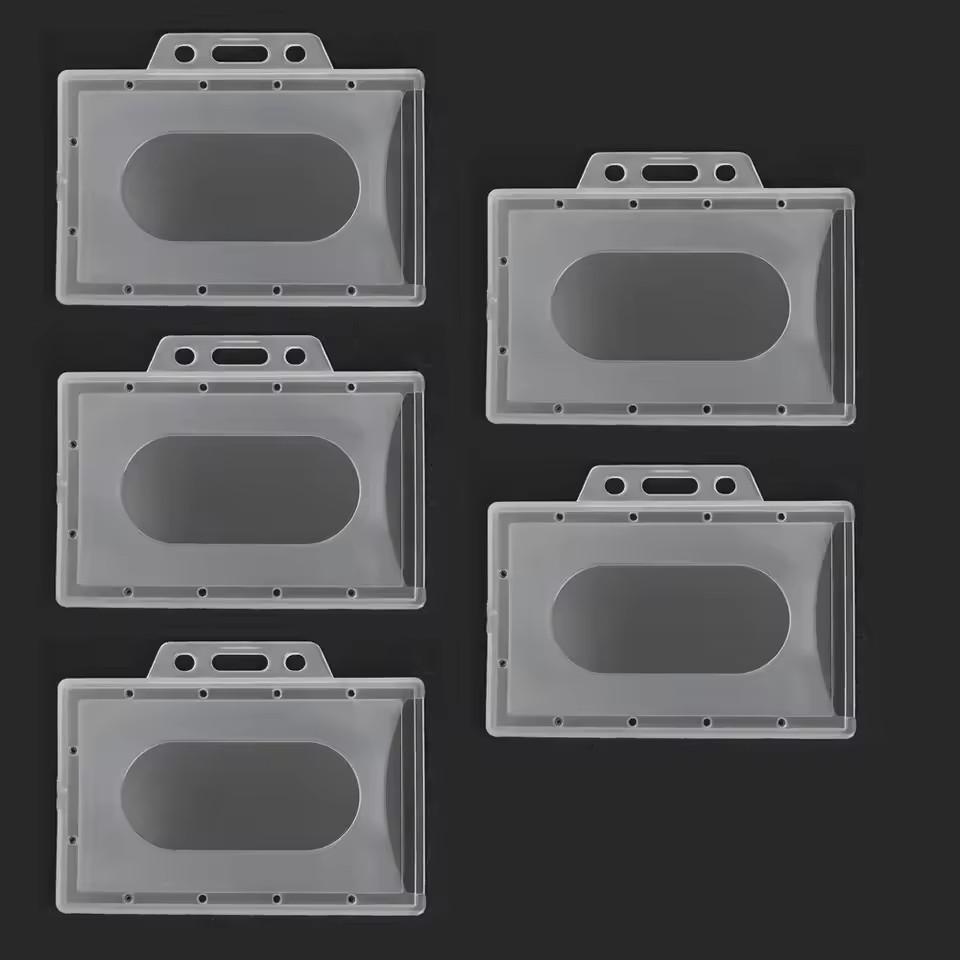 20/10/5/1PCS Transparent Frosted ID Tag Name Badge Holder Premium Clear Plastic Card Sleeve for Nurse Staff Card Protector