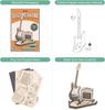 Robotime Rokr 3D Holzpuzzles Gitarre Bastelmodellbausätze 140 Teile Bauen Sie Musikinstrumente für Erwachsene
