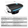 USB Rechargeable Bicycle Light Bike Front Light Waterproof Night Riding Bicycle Headlight With Horn