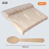 100Pcs Disposable Wooden Cutlery Set with Spoon Fork Knife for Party Ice Cream Yogurt Dessert High-Quality Tableware Pack