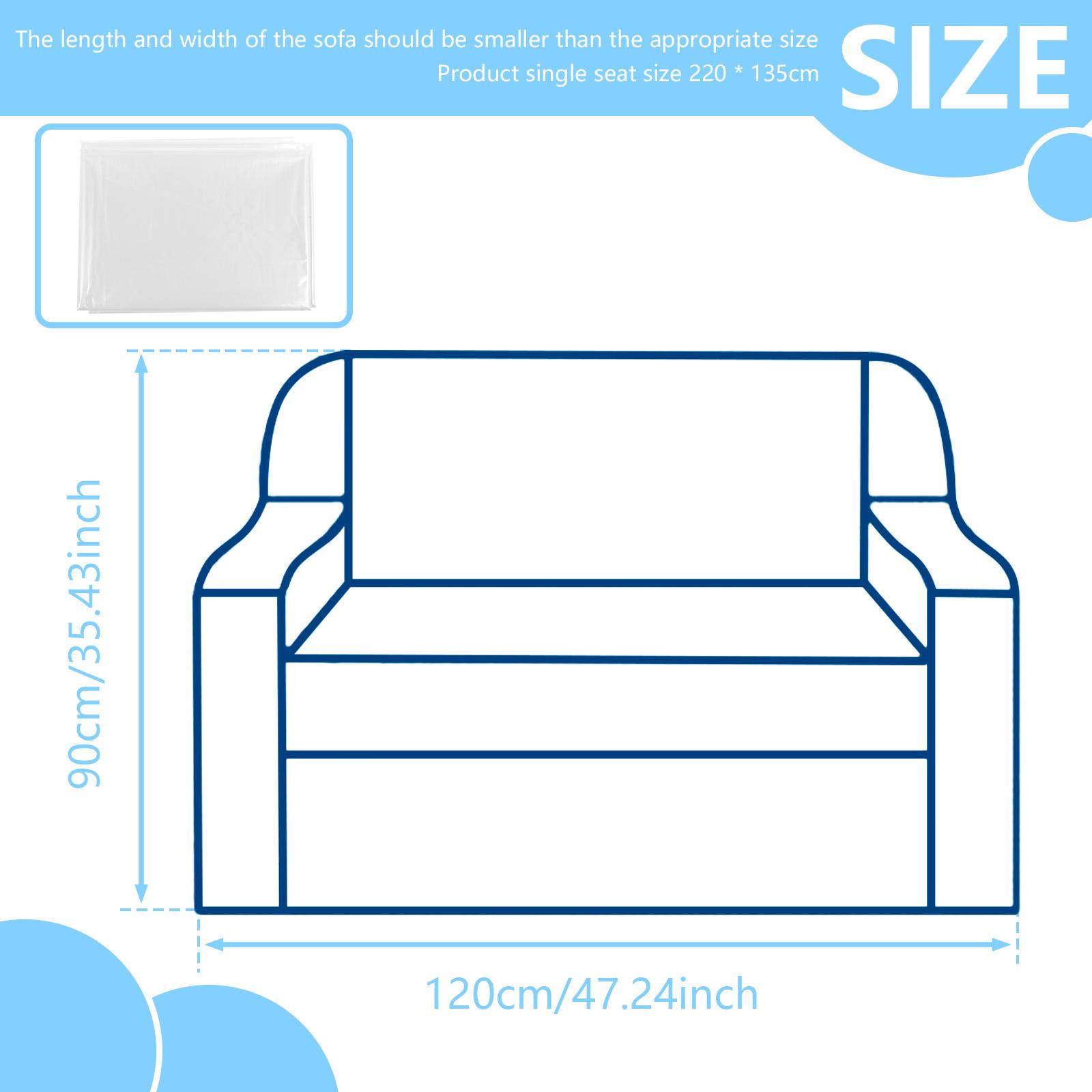 

Couch Cover PE Transparent Furniture Waterproof Cover Cat Scratch Protector Detachable Sofa Covers Against Cat Dog Clawing