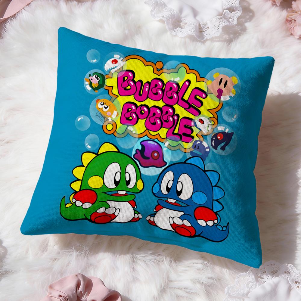 Classic Game b-Bubble Bobble Cushion Cover Premium Comfort Reversible Pillow Cove -Two In One Design for Any Room & Car Interior