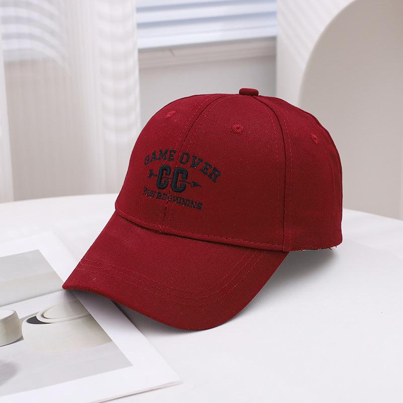 Outdoor Embroidery Letter Baseball Cap Women'S Spring Summer Versatile Face Small Wide Brim Peaked Cap Men