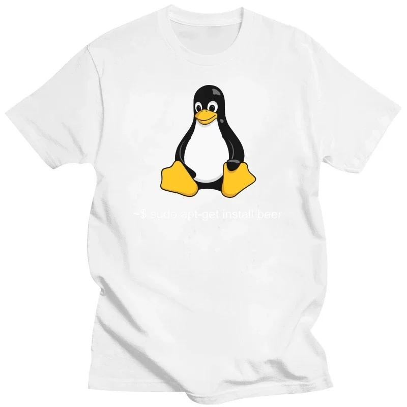 

Забавная футболка Linux Sudo Дайте мне пиво для мужчин с коротким рукавом Пингвин Программист Компьютерный разработчик Гик Нерд Футболка Хлопковая футболка#Цвет(3) XXXXXL чёрный