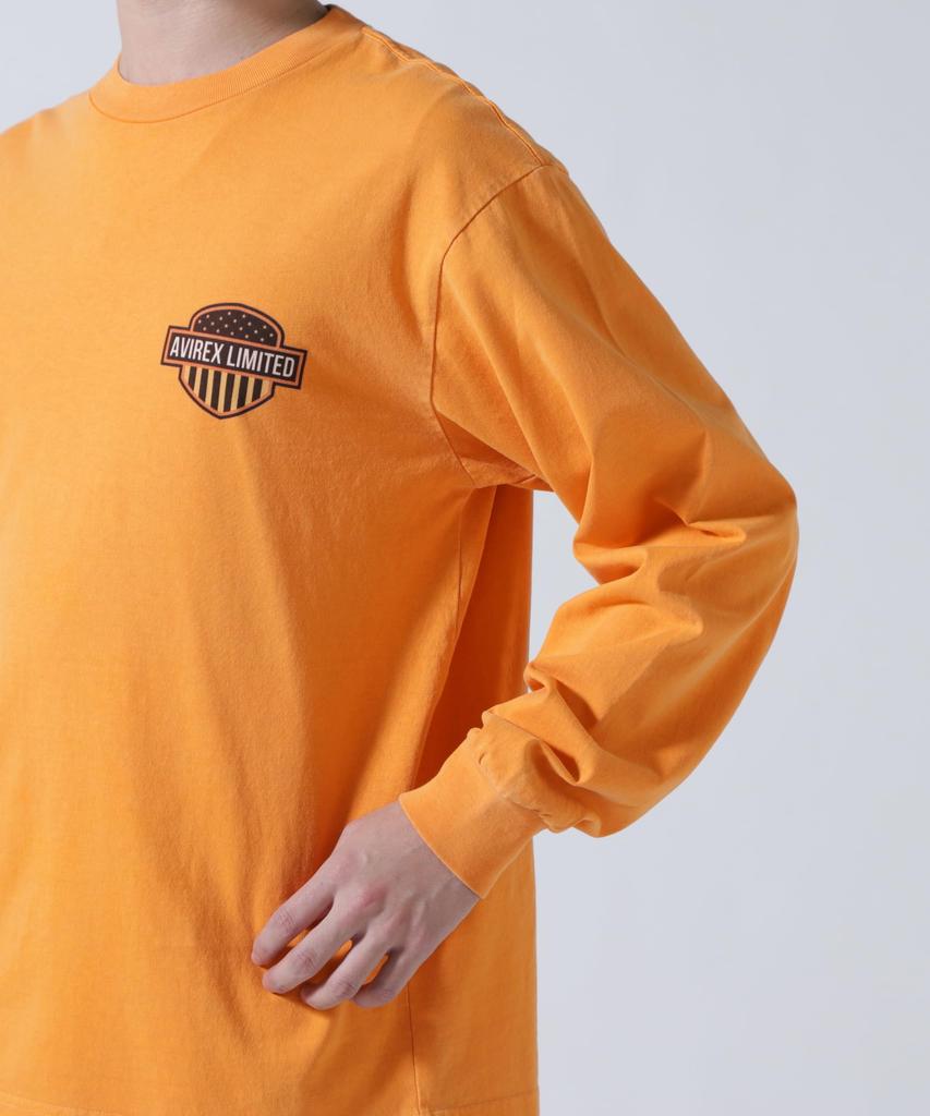 AVIREX T-SHIRT EAGLE L/S Uomo 2XL Arancione 783-6130003