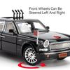 1:24 HONGQI 70TH H9 Miniature Model Toy Cars Alloy Diecast Sound Light Doors Opened Pull Back Simulation Car Toys for Kids Gifts