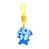 Yousheng Keychain Pendant Little Fish Faux Leather Card Holder with Lanyard Colorful Fish Scale Shaped Double-Purpose School Bag Key Pendant