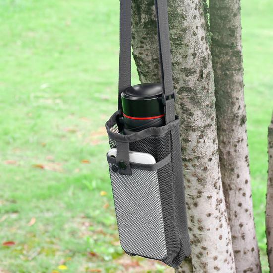 Taška na láhev na vodu s popruhem Síťovaný držák láhve Crossbody Sling Bag Nastavitelný nosič láhve na vodu pro chůzi Sport Turistika Kempování