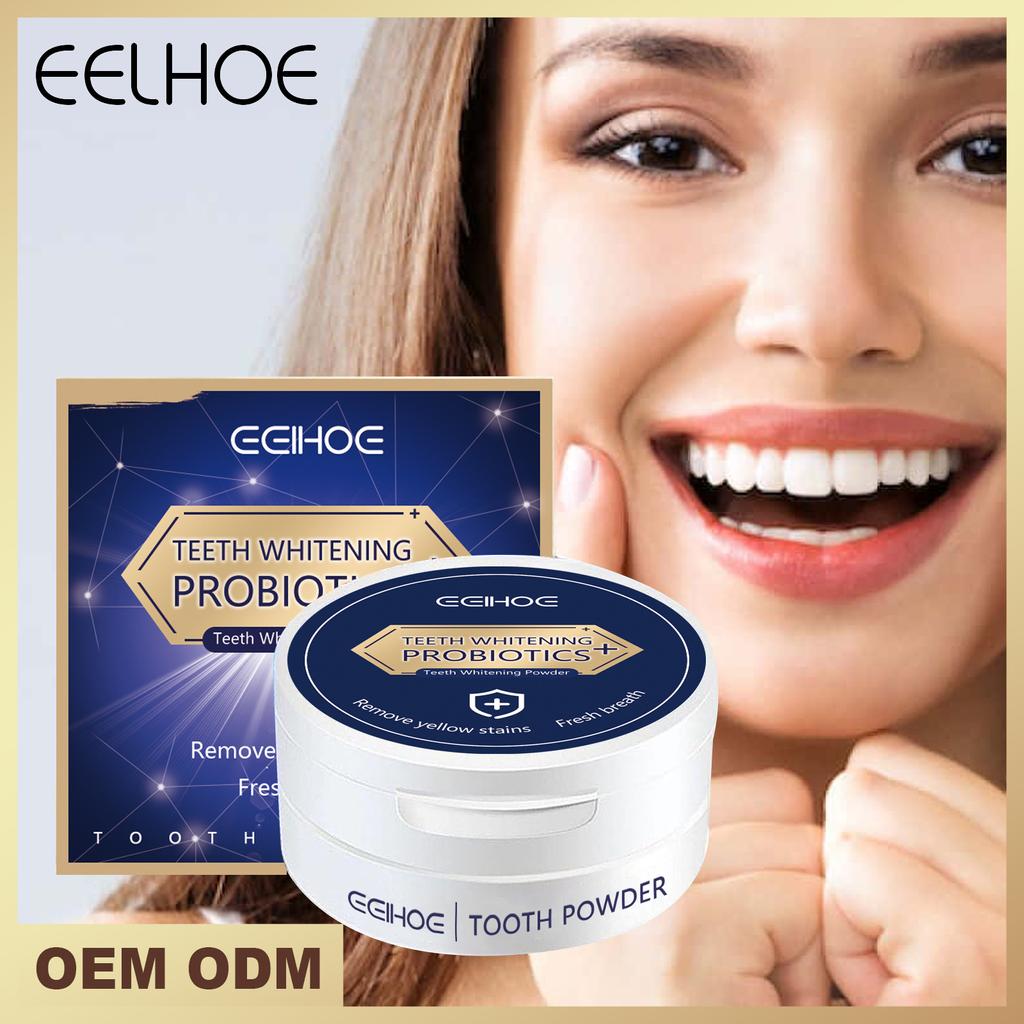 EELHOE Whitening Tooth Powder Clean Stains Teeth Whitening Bleaching Powder Toothpaste Oral Cleaning Plaque Stains Oral Care
