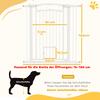 106cm Tall Dog Gate with Cat Door, 7cm and 14cm Extensions, for Stairs, Doorways, 76-104cm Width