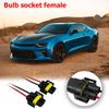 2pcs Bulb Socket Female Adapter 12-24V H8/H9/H11 Cable Plug Female Male Adapter Wire Connector Plug for Headlight Fog Light