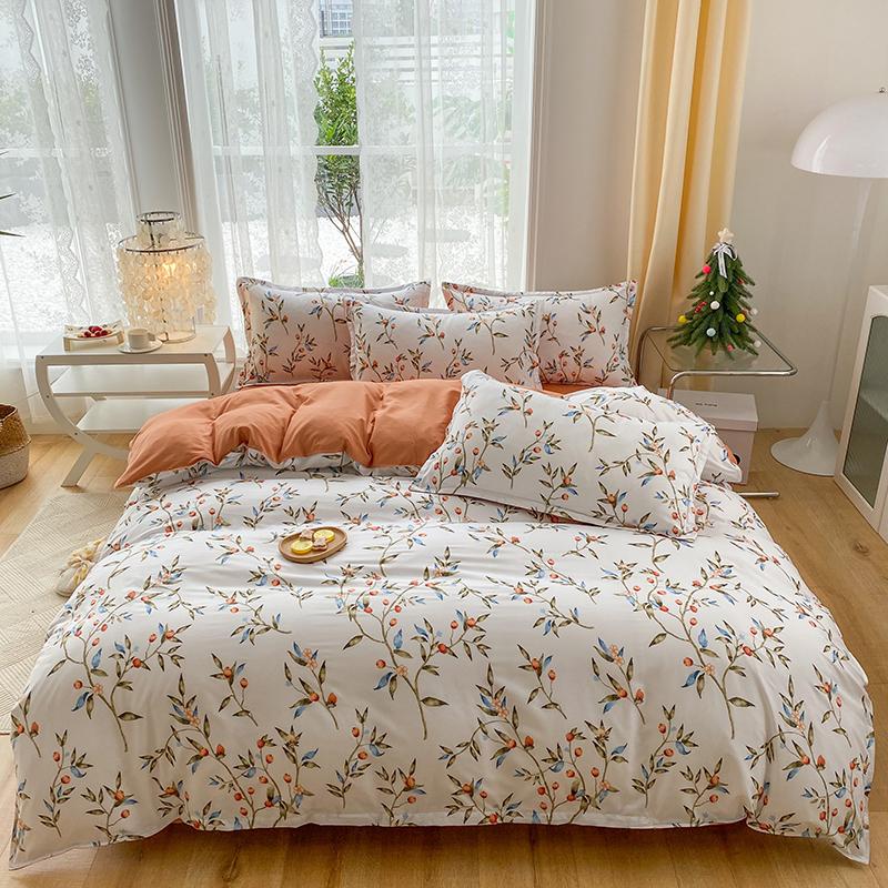 Chinoiserie Floral Bedding Set Duvet Cover Sheet Pillow Cases Single Full King Bed Linen Set