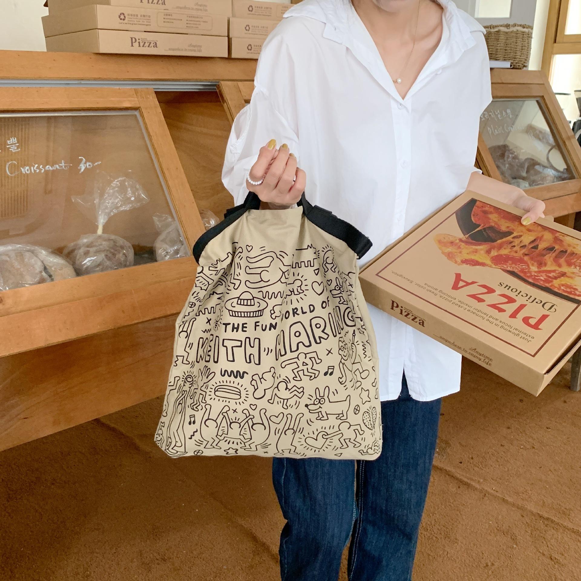 Женская сумка на одно плечо с персонализированной печатью для хранения холста OneSize — фото 9