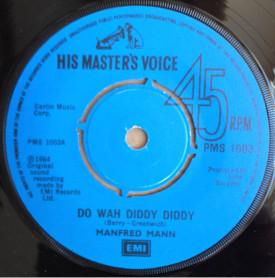 

7inch Record MANFRED MANN Do Wah Diddy Diddy PMS1003 His Masters Vo UK Rock Used